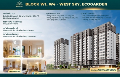 KHỞI CÔNG TÒA W1, W4 - HOÀN THIỆN 4 TÒA CAO TẦNG TẠI ECOGARDEN